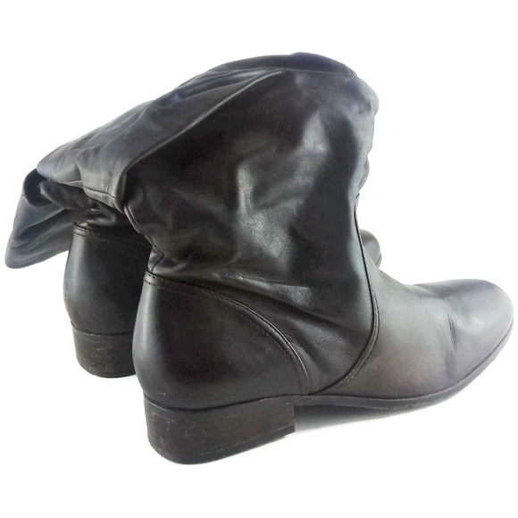ARTURO CHIANG Brown Leather Slouch Ankle Boots - Picture 7 of 8